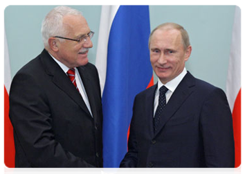 Prime Minister Vladimir Putin during the meeting with Czech President Vaclav Klaus|11 november, 2010|18:31