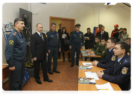 Prime Minister Vladimir Putin attending an alpine training class in the Civil Defence Academy at the Emergencies Ministry|12 november, 2010|17:29