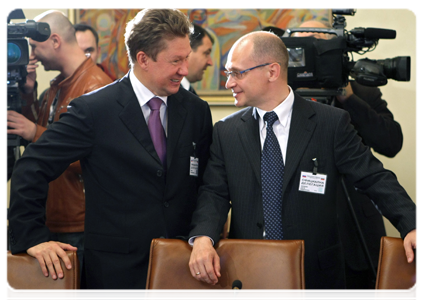 Gazprom CEO Alexei Miller and Head of Rosatom State Corporation Sergei Kiriyenko|13 november, 2010|19:24