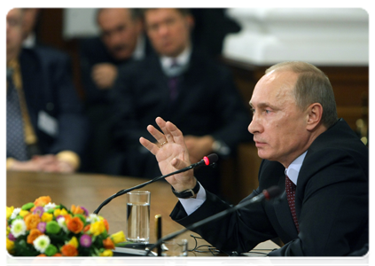 Председатель Правительства Российской Федерации В.В.Путин и Председатель Совета министров Болгарии Б.Борисов провели совместную пресс-конференцию|13 ноября, 2010|20:49