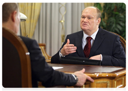 Penza Region Governor Vasily Bochkaryov meeting with Prime Minister Vladimir Putin|15 november, 2010|10:59