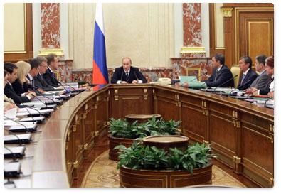 Prime Minister Vladimir Putin chairs Government meeting