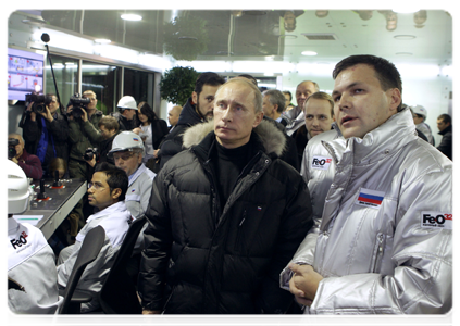 Prime Minister Vladimir Putin visiting the Pervouralsk New Pipe Plant and attending the commissioning ceremony for the new Iron Ozone 32 electric steelmaking facility|18 november, 2010|16:27