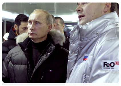 Prime Minister Vladimir Putin visiting the Pervouralsk New Pipe Plant and attending the commissioning ceremony for the new Iron Ozone 32 electric steelmaking facility|18 november, 2010|16:27