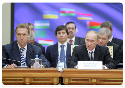 Prime Minister Vladimir Putin at a meeting of the CIS Heads of Government Council|19 november, 2010|14:47