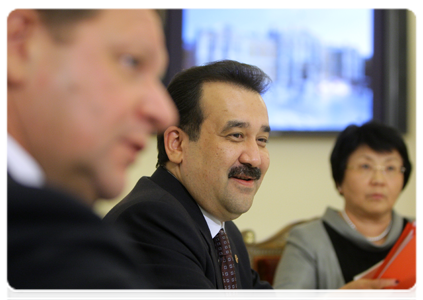 Kazakhstan Prime Minister Karim Masimov at a limited attendance meeting of the EurAsEC Interstate Council|19 november, 2010|16:38