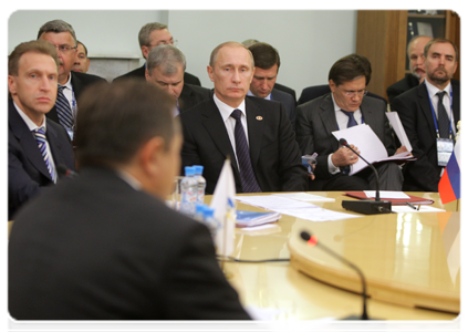 Prime Minister Vladimir Putin at a meeting of the Customs Union’s governing board|19 november, 2010|18:08