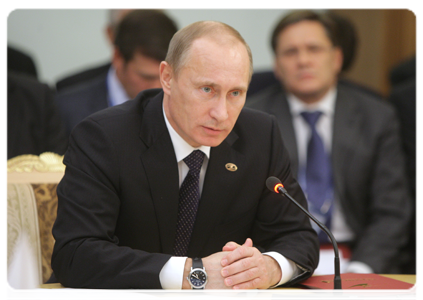 Prime Minister Vladimir Putin at a meeting of the Customs Union’s governing board|19 november, 2010|18:08