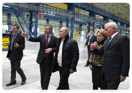 Prime Minister Vladimir Putin visiting the Magnitogorsk’s Interkos-IV Steel and Service Centre|22 november, 2010|16:53