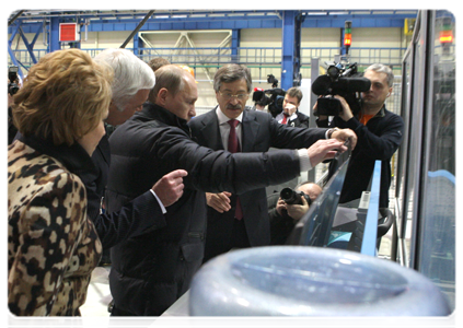 Prime Minister Vladimir Putin visiting the Magnitogorsk’s Interkos-IV Steel and Service Centre|22 november, 2010|16:53