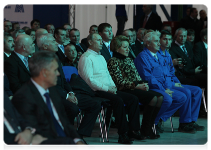 Prime Minister Vladimir Putin participating in the opening ceremony of Magnitogorsk’s Interkos-IV Steel and Service Centre|22 november, 2010|16:53