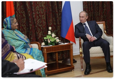 Prime Minister Vladimir Putin meets with Bangladesh Prime Minister  Sheikh Hasina