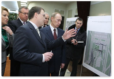 Prime Minister Vladimir Putin participates in groundbreaking ceremony for a new terminal in St. Petersburg’s Pulkovo Airport