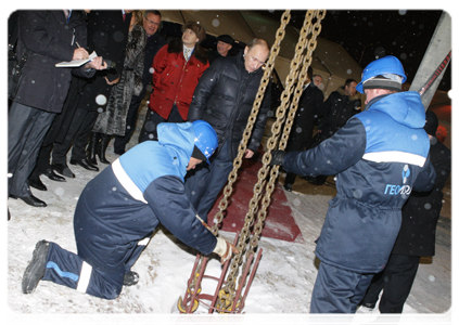 Prime Minister Vladimir Putin at the groundbreaking ceremony for a new terminal in St. Petersburg’s Pulkovo Airport|24 november, 2010|19:36