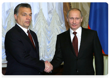 Prime Minister Vladimir Putin during talks with his Hungarian counterpart  Viktor Orban|30 november, 2010|16:47