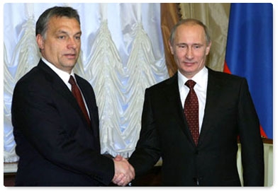 Prime Minister Vladimir Putin holds talks with Hungarian Prime Minister Viktor Orban