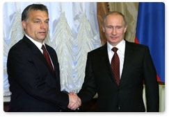 Prime Minister Vladimir Putin holds talks with Hungarian Prime Minister Viktor Orban