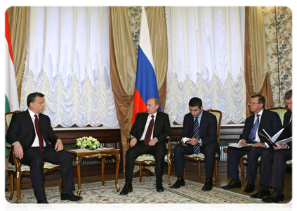 Prime Minister Vladimir Putin during talks with his Hungarian counterpart  Viktor Orban|30 november, 2010|16:47