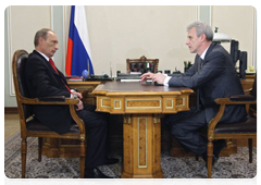 Prime Minister Vladimir Putin meeting with Minister of Education and Science Andrei Fursenko|8 november, 2010|12:05