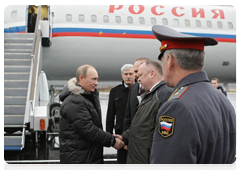 Prime Minister Vladimir Putin arriving for a working visit in the Ivanovo Region|9 november, 2010|17:03