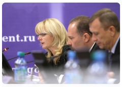 Minister of Healthcare and Social Development Tatyana Golikova at a meeting in Ivanovo on regional programmes for modernising healthcare|9 november, 2010|17:54