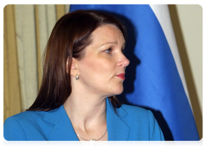 Finnish Prime Minister Mari Kiviniemi during talks with Prime Minister Vladimir Putin|10 december, 2010|14:44