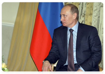 Prime Minister Vladimir Putin during talks with Finnish Prime Minister Mari Kiviniemi|10 december, 2010|14:44