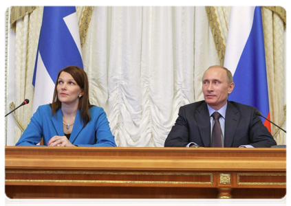 Председатель Правительства Российской Федерации В.В.Путин и Премьер-министр Финляндской Республики М.Кивиниеми провели совместную пресс-конференцию по итогам переговоров|10 декабря, 2010|18:21