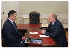 Prime Minister Vladimir Putin meets with Minister of Natural Resources and Environment Yury Trutnev