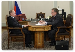 Prime Minister Vladimir Putin meets with Deputy Prime Minister and Finance Minister Alexei Kudrin