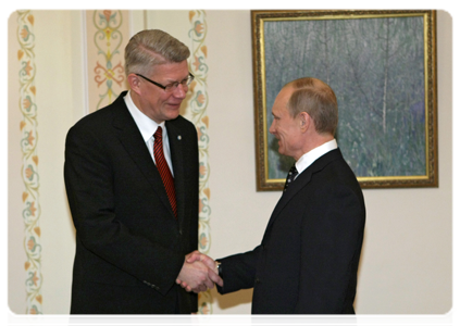 Prime Minister Vladimir Putin at a meeting with Latvian President Valdis Zatlers|20 december, 2010|18:34