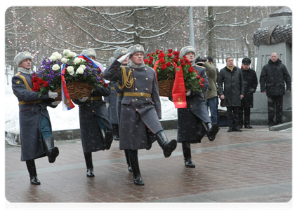 The unveiling of a WWII monument in Moscow’s Poklonnaya Gora memorial park|21 december, 2010|15:16