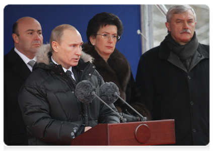 Prime Minister Vladimir Putin during the unveiling of a WWII monument in Moscow’s Poklonnaya Gora memorial park|21 december, 2010|15:16