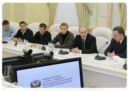 Prime Minister Vladimir Putin meeting with representatives of football fan associations|21 december, 2010|19:48