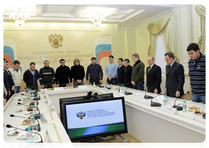 Prime Minister Vladimir Putin meeting with representatives of football fan associations|21 december, 2010|19:50