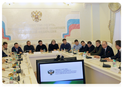 Prime Minister Vladimir Putin meeting with representatives of football fan associations|21 december, 2010|19:51