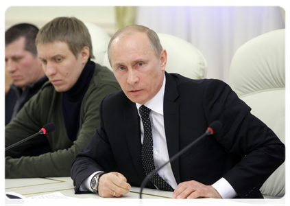 Prime Minister Vladimir Putin meeting with representatives of football fan associations|21 december, 2010|20:06