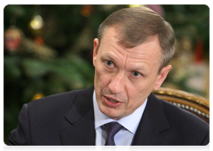 Bryansk Region Governor Nikolai Denin at a meeting with Prime Minister Vladimir Putin|24 december, 2010|20:20