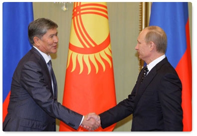 Prime Minister Vladimir Putin holds talks with Kyrgyz Prime Minister Almazbek Atambayev