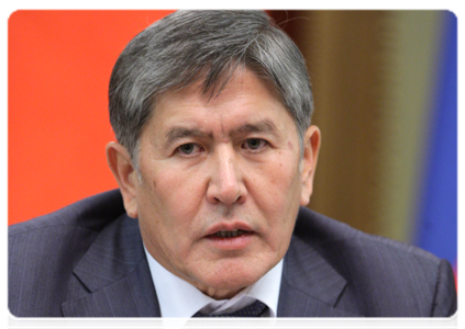 Kyrgyz Prime Minister Almazbek Atambayev at talks with Prime Minister Vladimir Putin|27 december, 2010|17:34