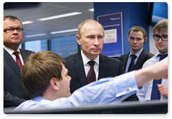 Prime Minister Vladimir Putin visits VTB Bank’s new headquarters