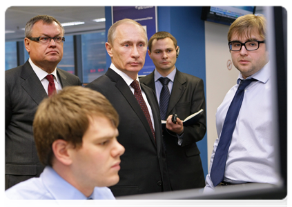 Prime Minister Vladimir Putin visiting VTB Bank’s new headquarters|28 december, 2010|15:44