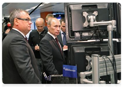 Prime Minister Vladimir Putin visiting VTB Bank’s new headquarters|28 december, 2010|15:44