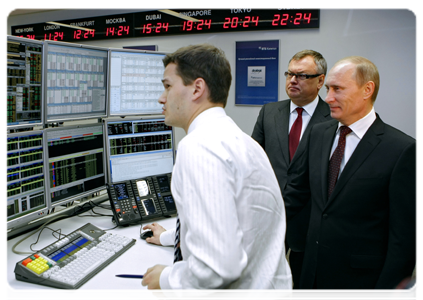 Prime Minister Vladimir Putin visiting VTB Bank’s new headquarters|28 december, 2010|15:44