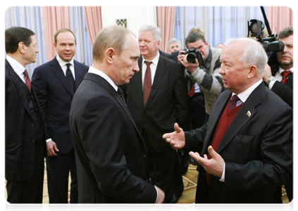 Prime Minister Vladimir Putin after the signing ceremony for the general agreement between trade unions, employer associations and the government for 2011-2013|29 december, 2010|15:32