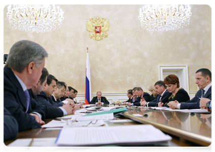 Prime Minister Vladimir Putin at a meeting of the Government Presidium|29 december, 2010|16:36