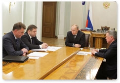 Vladimir Putin meets with Moscow Region Governor Boris Gromov, Minister of Energy Sergei Shmatko and IDGC Holding’s Director General Nikolai Shvets