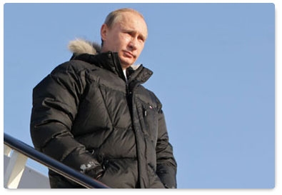 Prime Minister Vladimir Putin arrives in Khabarovsk