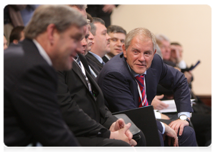 Head of the Federal Agency for Fisheries Andrei Krainy during the plenary session of the conference of regional branches of the United Russia Party in the Far Eastern Federal District|6 december, 2010|09:48