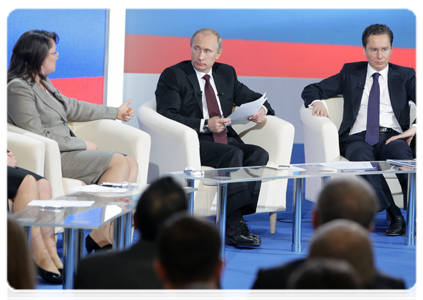 Vladimir Putin taking part in the plenary session of the conference of regional branches of the United Russia Party in the Far Eastern Federal District on “The Strategy of Socio-economic Development of the Far East until 2020. Programme for 2010-2012”|6 december, 2010|12:31